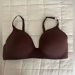 Victoria's Secret Deep Brown Bra t-shirt lightly lined wireless bra